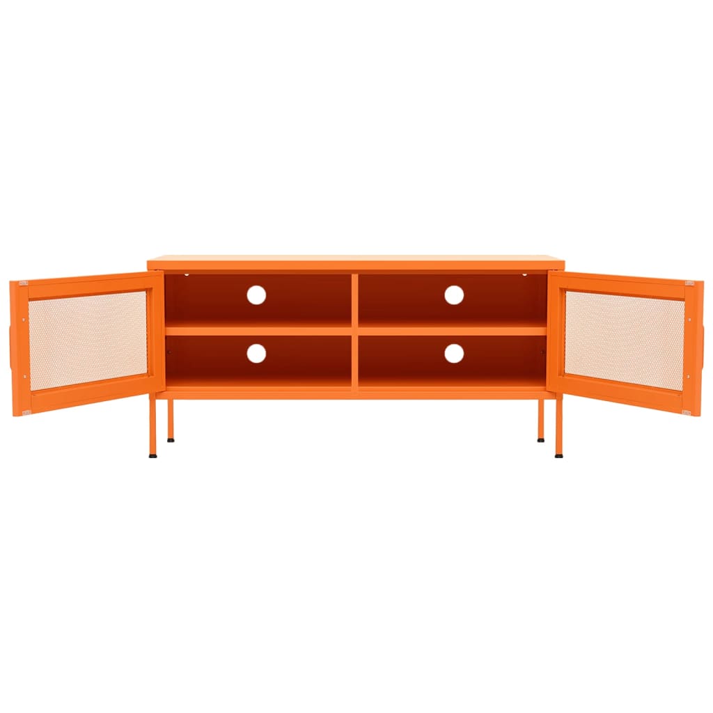 narancssárga acél TV-szekrény 105 x 35 x 50 cm
