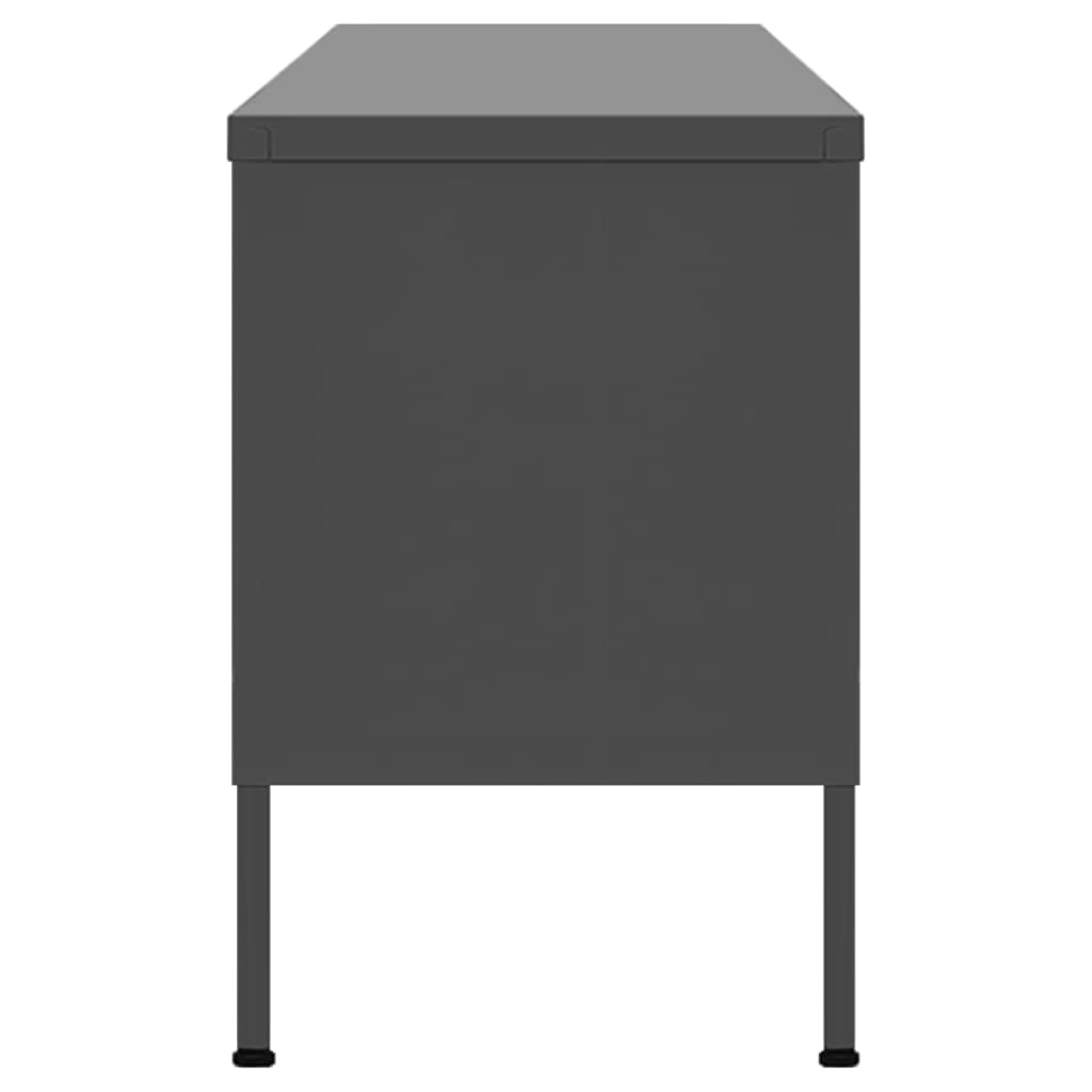 antracitszürke acél TV-szekrény 105 x 35 x 50 cm