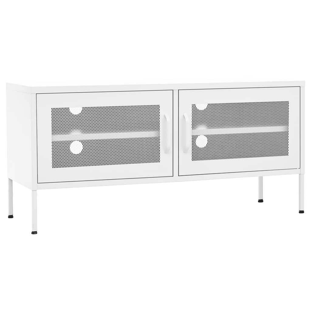 fehér acél TV-szekrény 105 x 35 x 50 cm