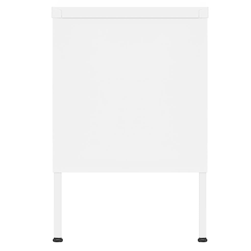 fehér acél TV-szekrény 105 x 35 x 50 cm