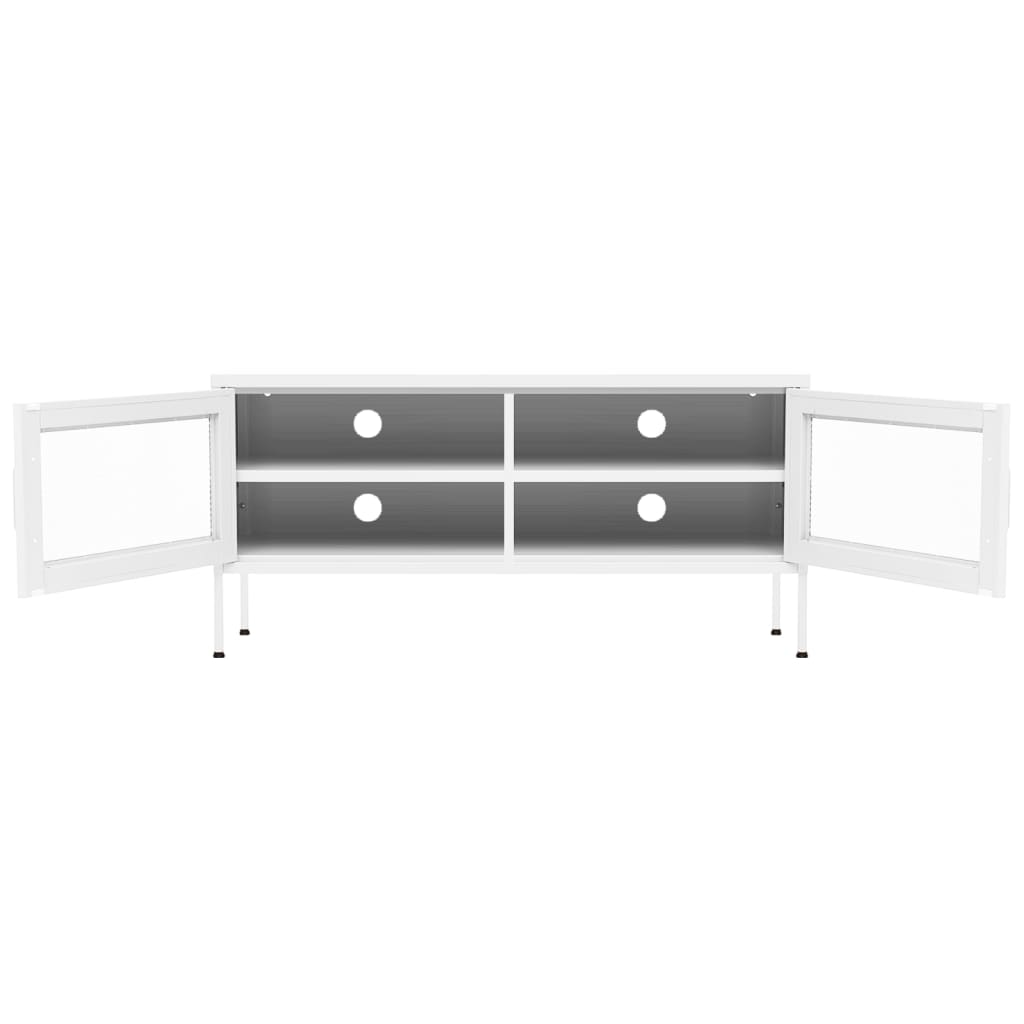 fehér acél TV-szekrény 105 x 35 x 50 cm