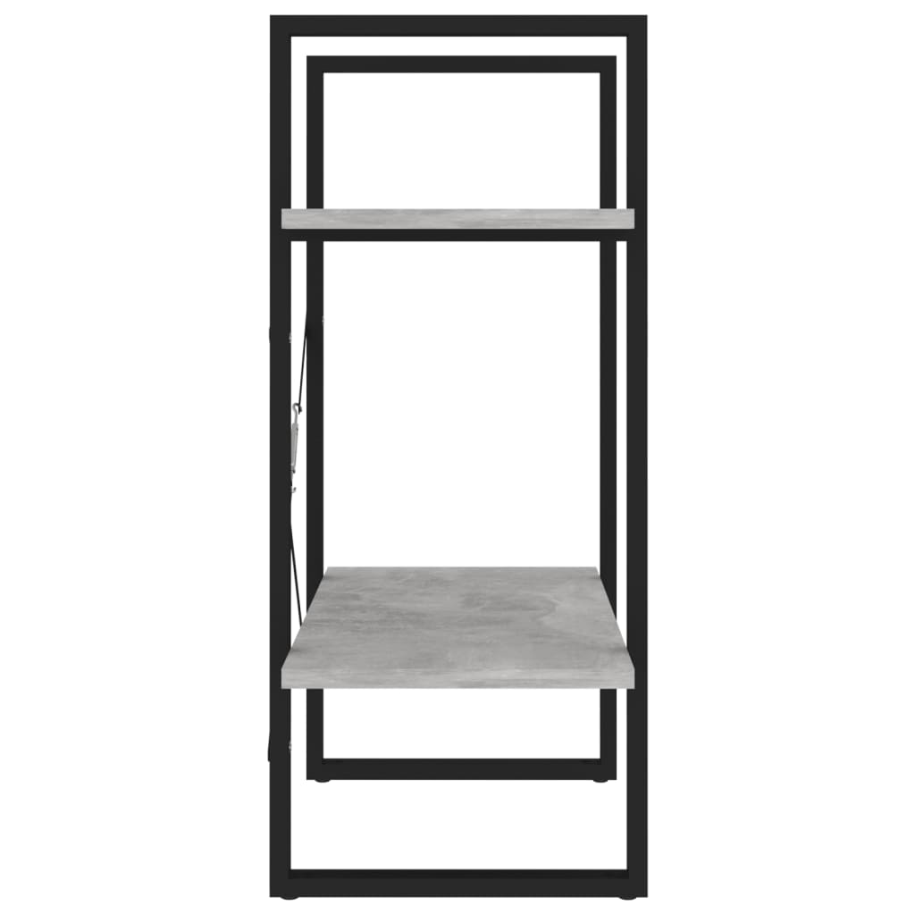 kétszintes betonszürke szerelt fa könyvszekrény 60 x 30 x 70 cm