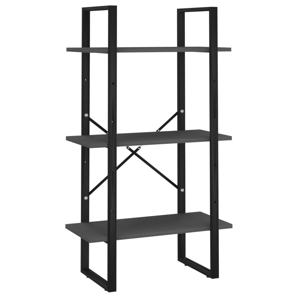 szürke forgácslap tárolópolc 60 x 30 x 105 cm