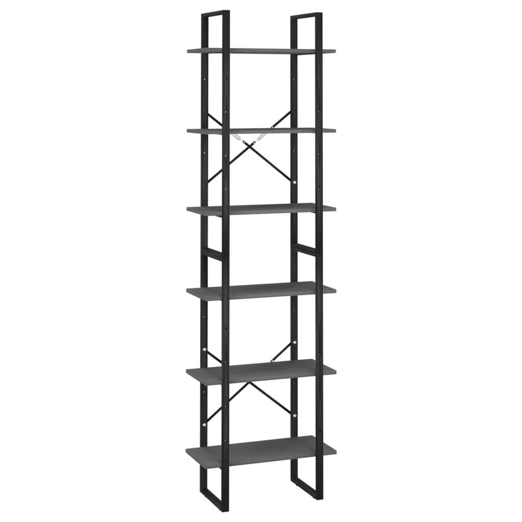 2 db szürke forgácslap tárolópolc 60 x 30 x 210 cm