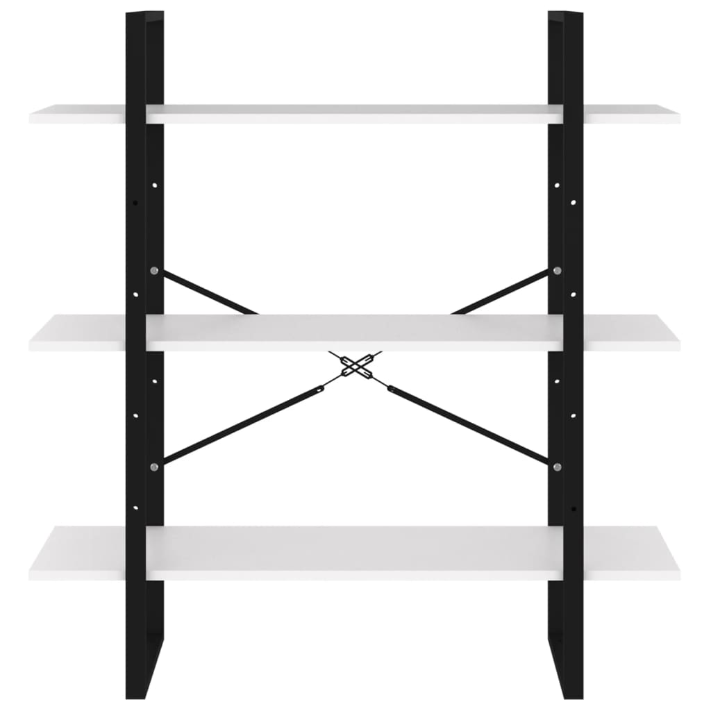 fehér forgácslap könyvszekrény 100 x 30 x 105 cm