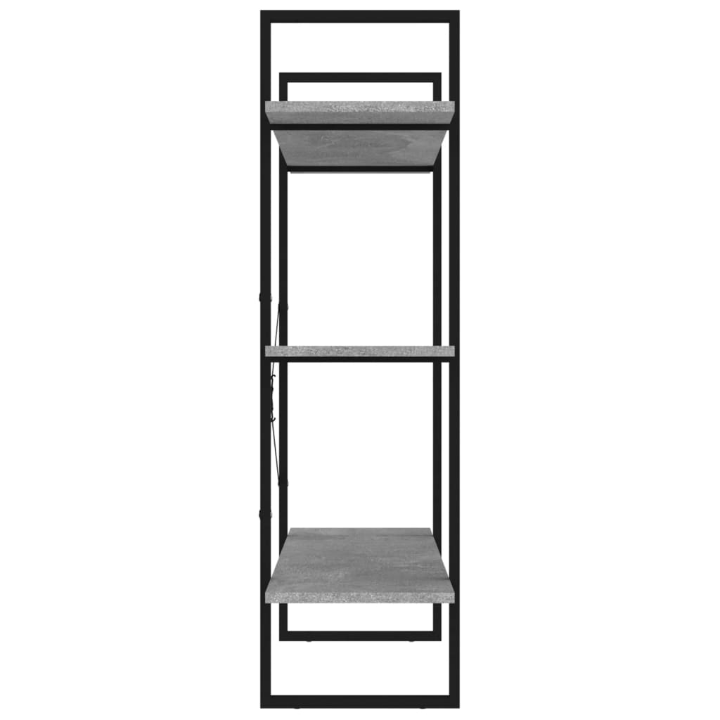 betonszürke forgácslap könyvszekrény 100 x 30 x 105 cm