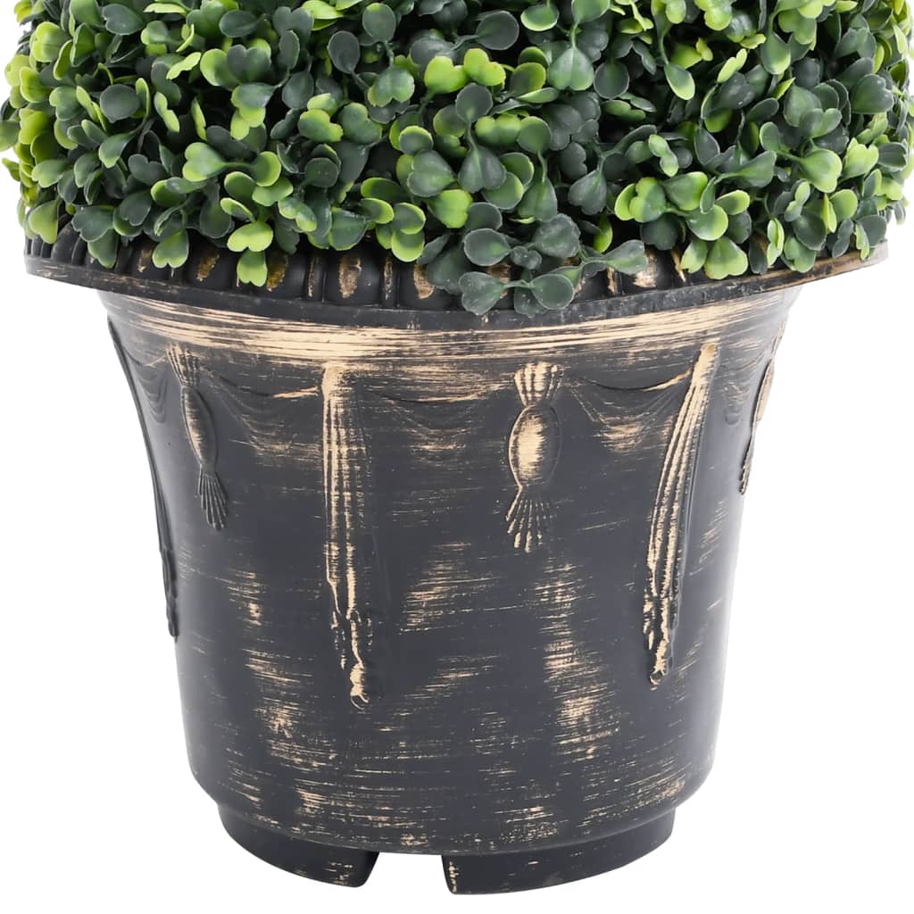 zöld spirálalakú cserepes műpuszpáng 117 cm
