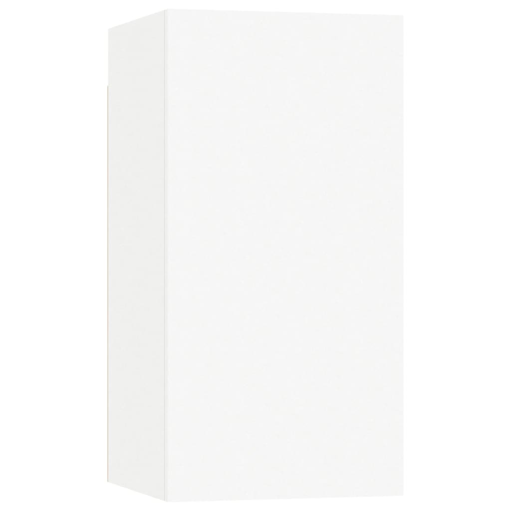 9 részes fehér szerelt fa TV-szekrényszett