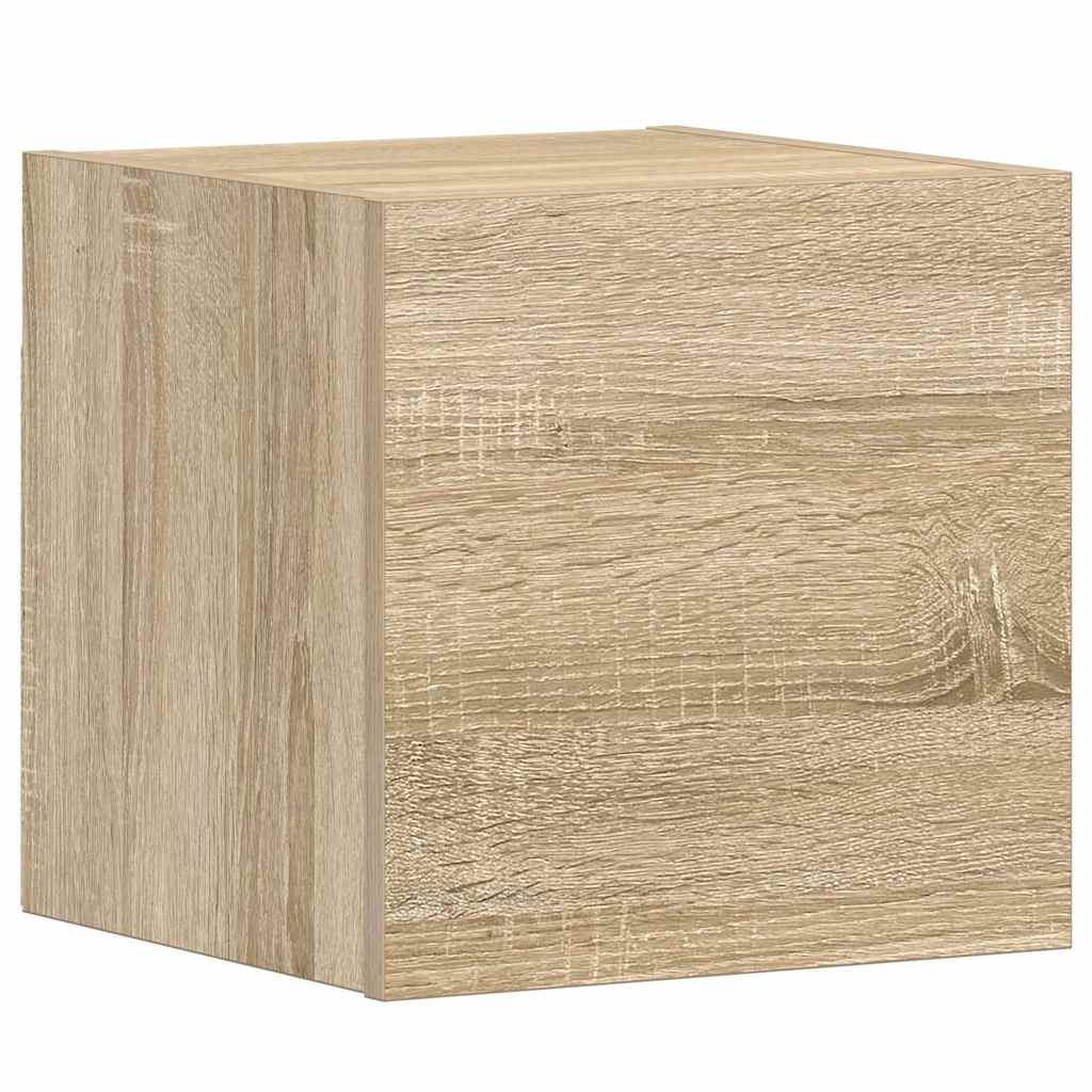 3 részes sonoma tölgy színű szerelt fa TV-szekrényszett