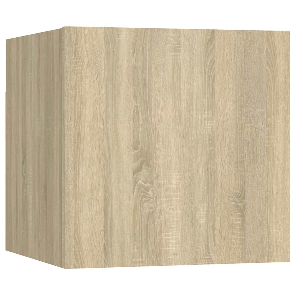8 db sonoma tölgy falra szerelhető TV-szekrény 30,5x30x30 cm