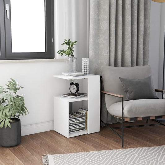 fehér szerelt fa kisasztal 36 x 30 x 56 cm