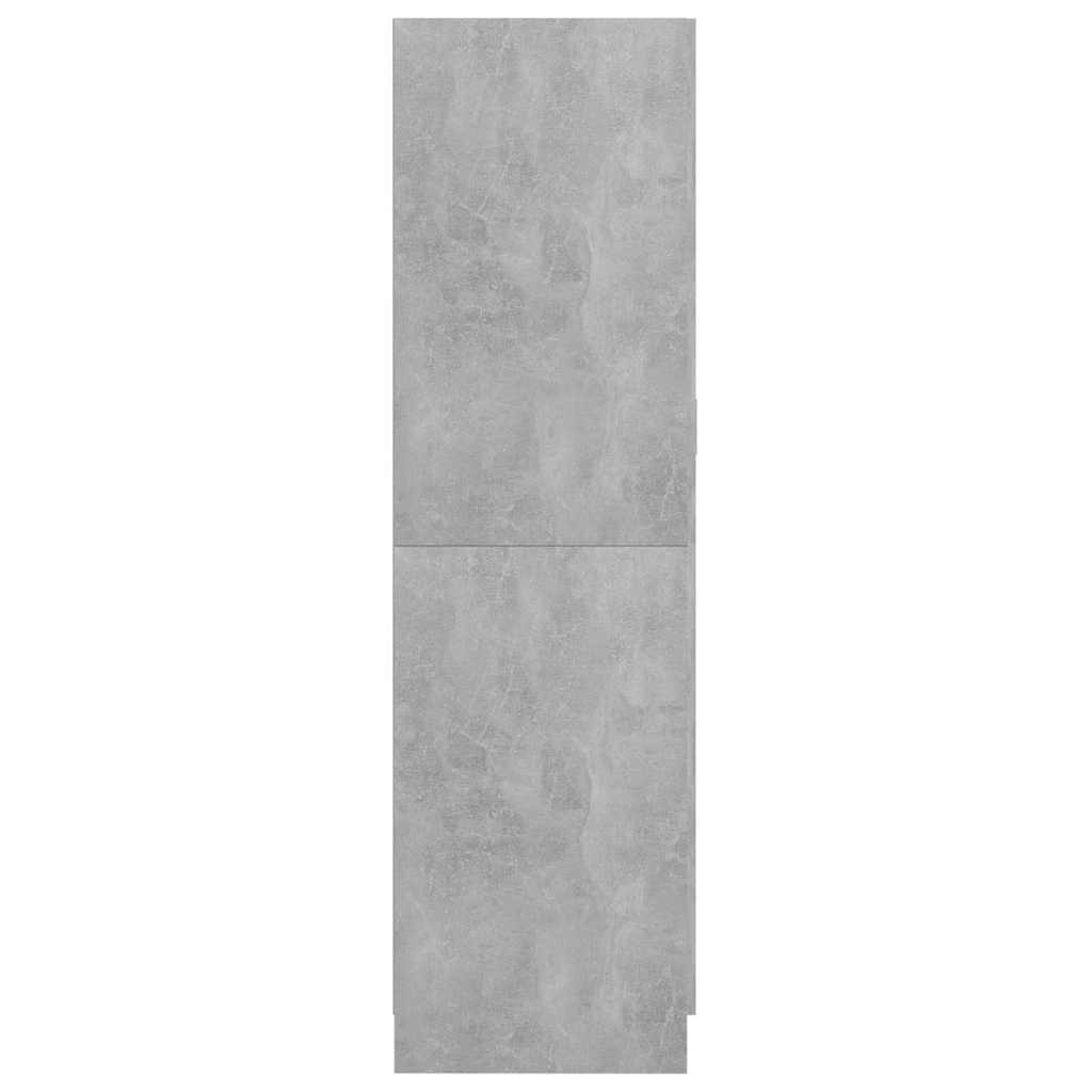 betonszürke szerelt fa ruhásszekrény 82,5 x 51,5 x 180 cm