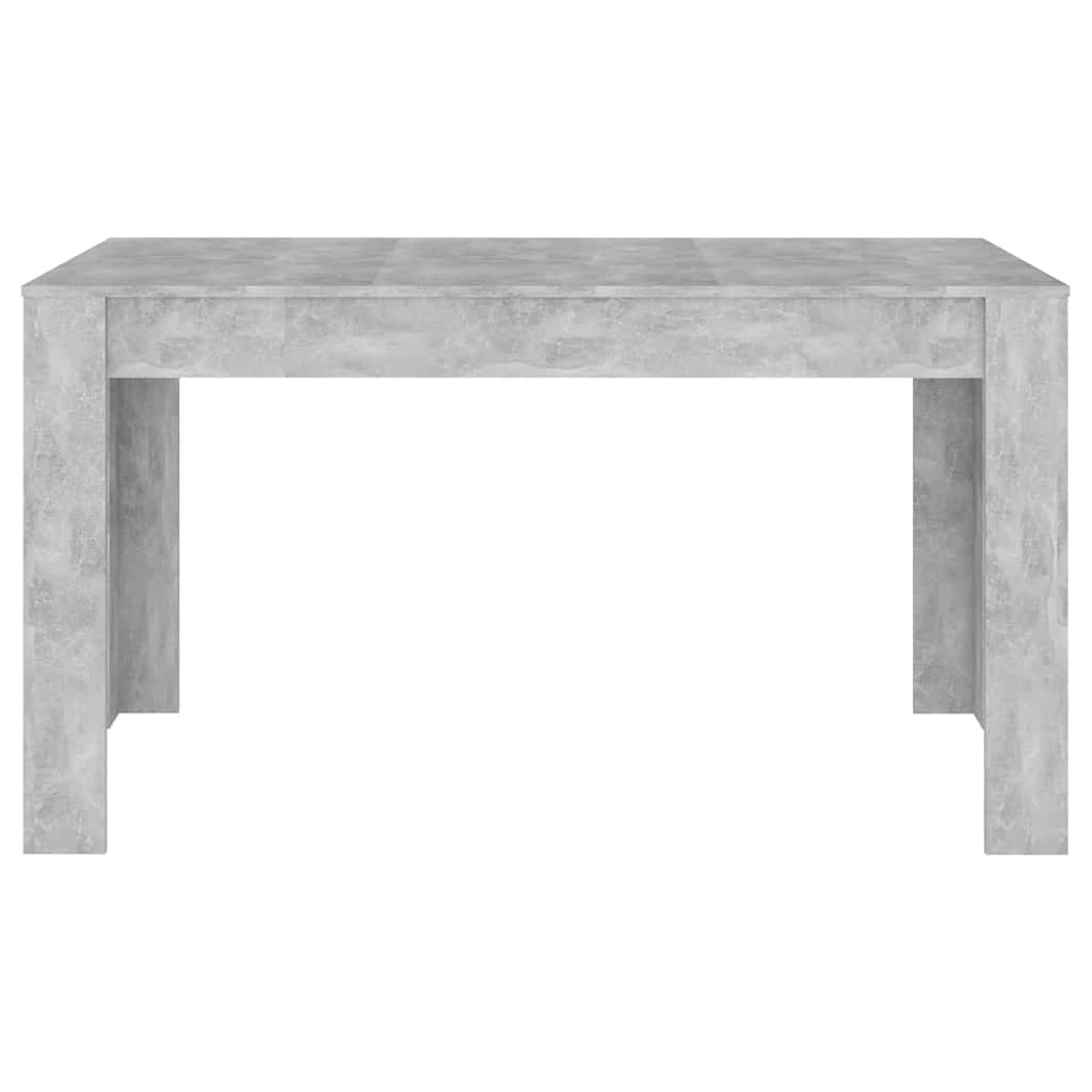 betonszürke szerelt fa étkezőasztal 140 x 74,5 x 76 cm