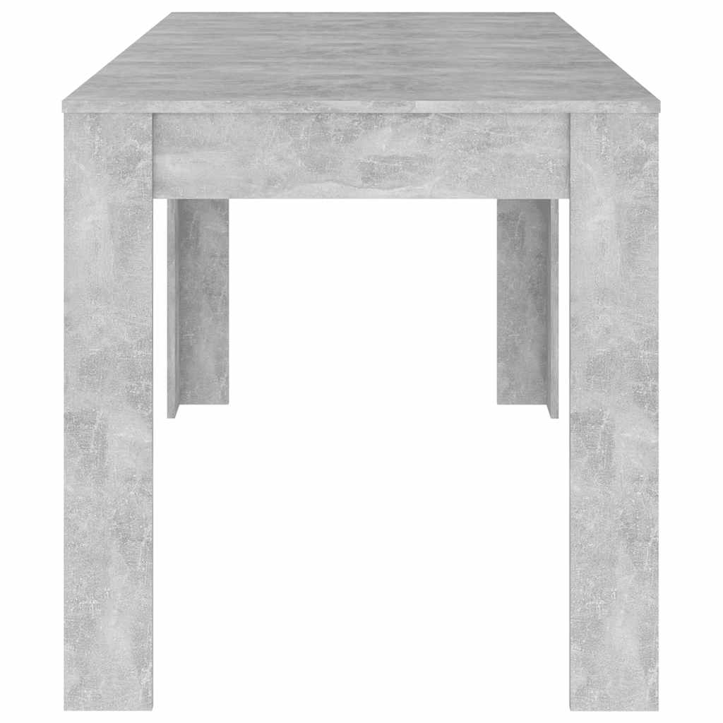 betonszürke szerelt fa étkezőasztal 140 x 74,5 x 76 cm