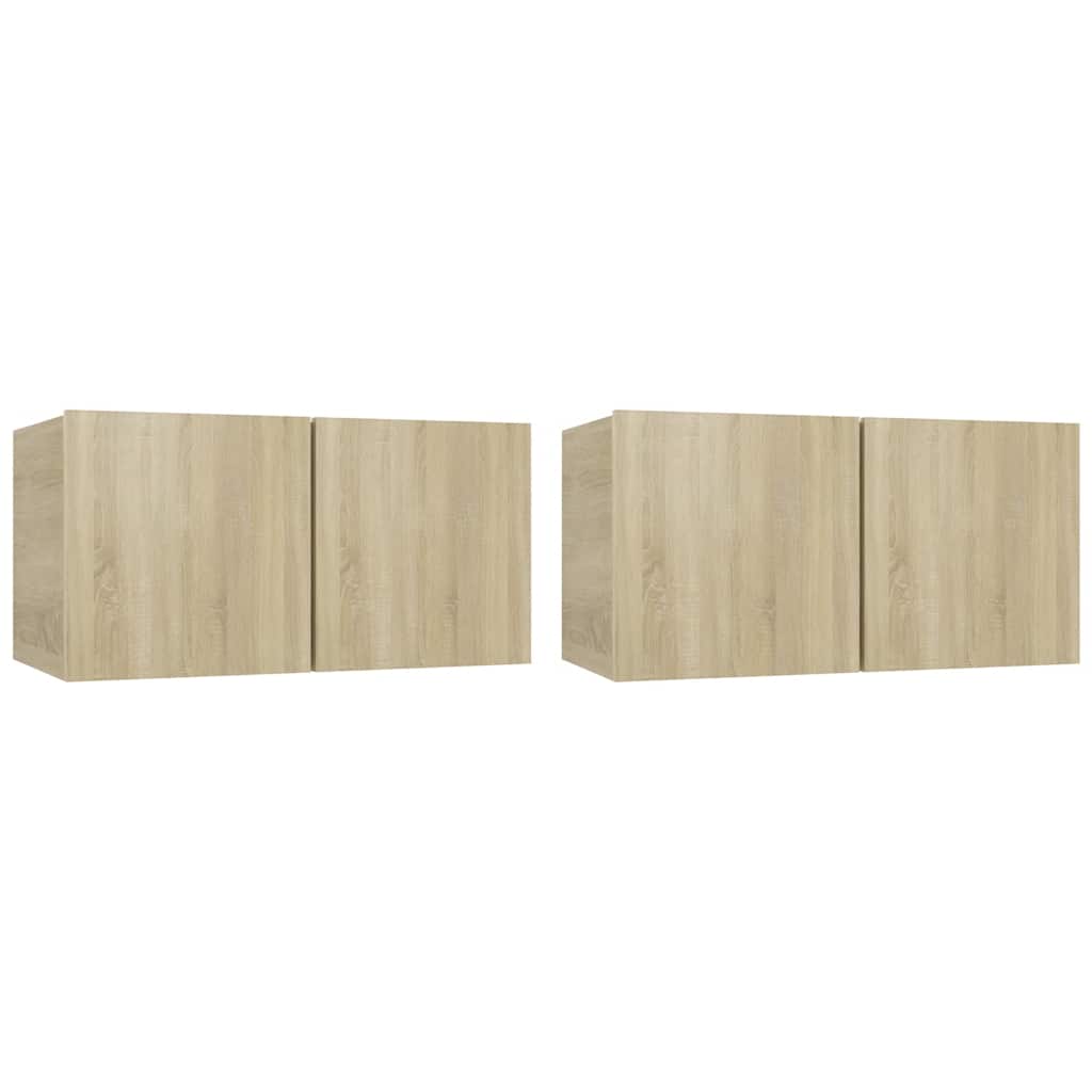 2 db sonoma tölgy függő TV-szekrény 60 x 30 x 30 cm