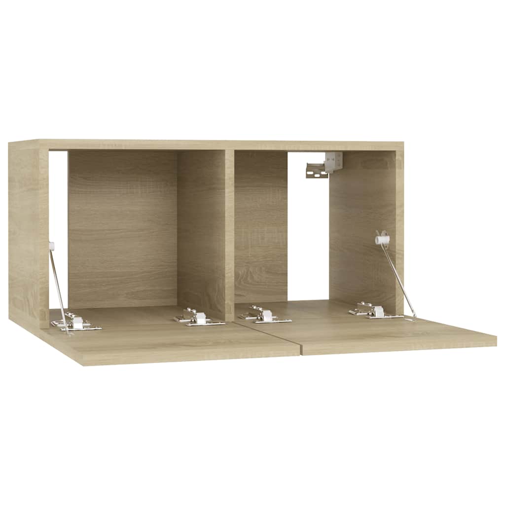 3 db sonoma tölgy függő TV-szekrény 60 x 30 x 30 cm