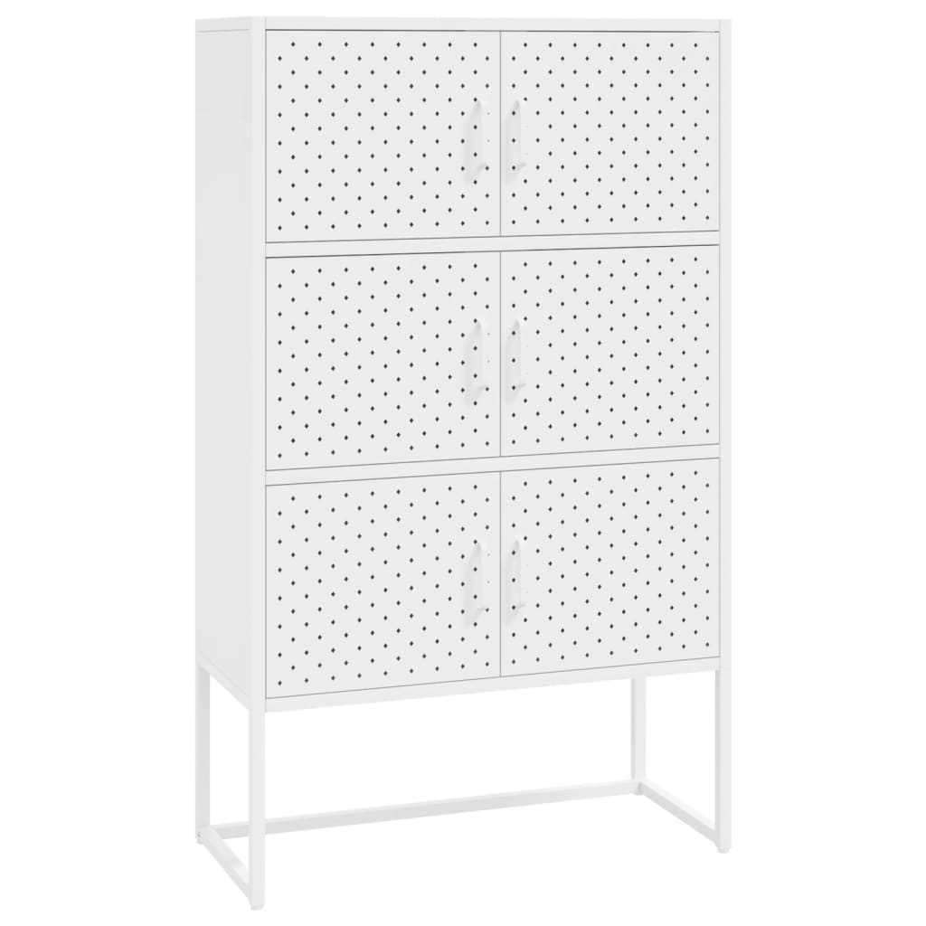 fehér acél magasszekrény 80 x 35 x 135 cm