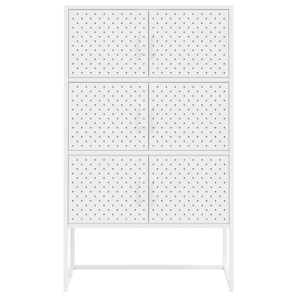 fehér acél magasszekrény 80 x 35 x 135 cm