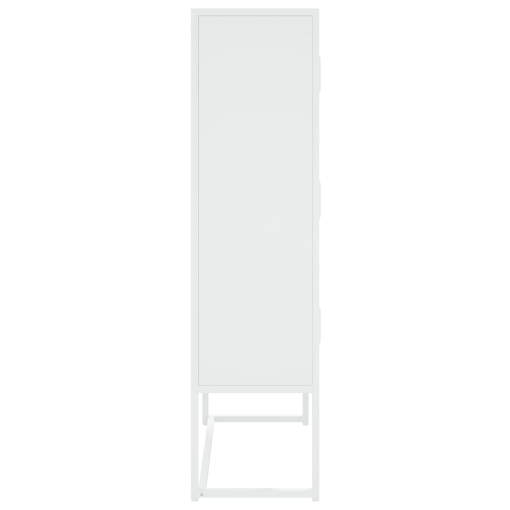 fehér acél magasszekrény 80 x 35 x 135 cm
