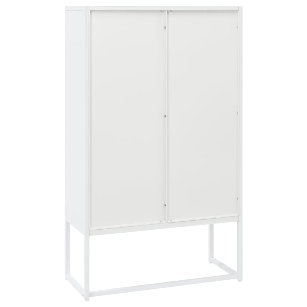 fehér acél magasszekrény 80 x 35 x 135 cm