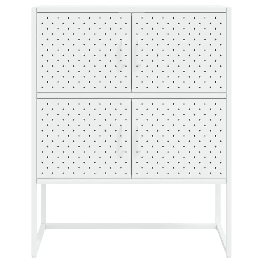 fehér acél magasszekrény 80 x 35 x 100 cm