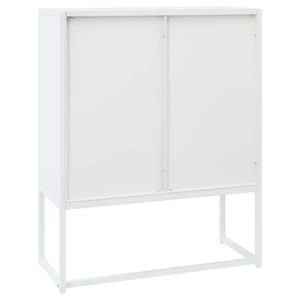fehér acél magasszekrény 80 x 35 x 100 cm