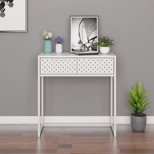 fehér acél tálalóasztal 72 x 35 x 75 cm