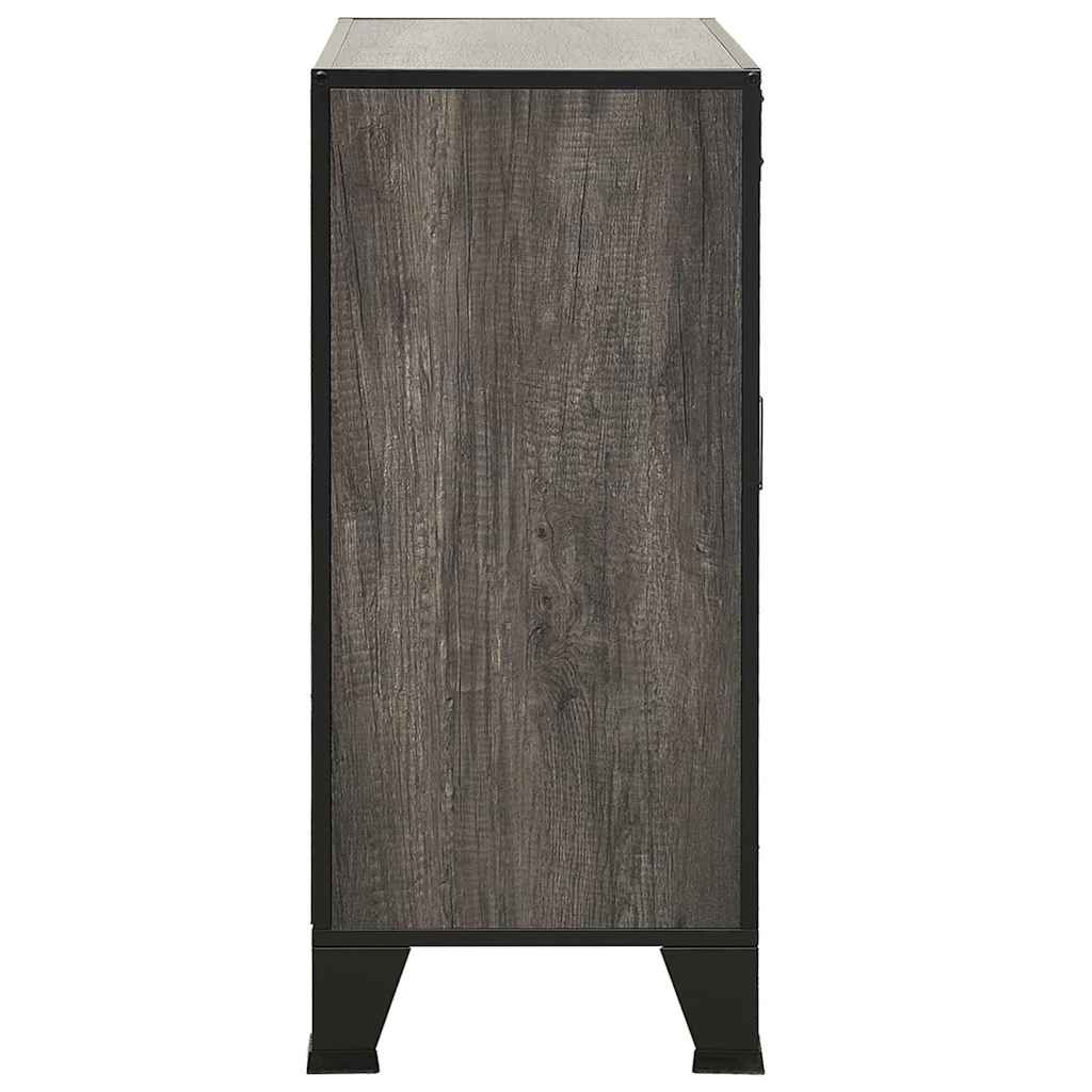 szürke fém és MDF tárolószekrény 72 x 36 x 82 cm