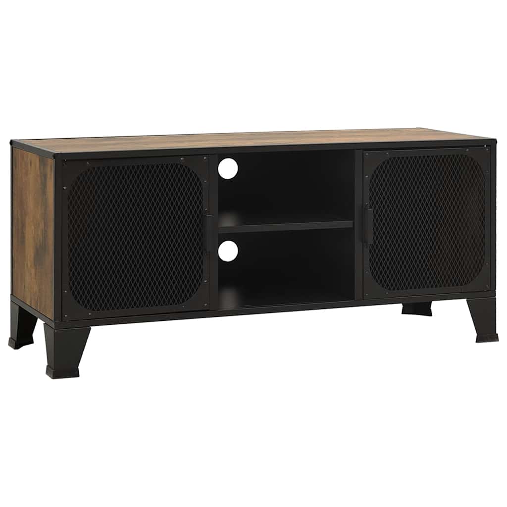 rusztikus barna fém és MDF TV-szekrény 105 x 36 x 47 cm