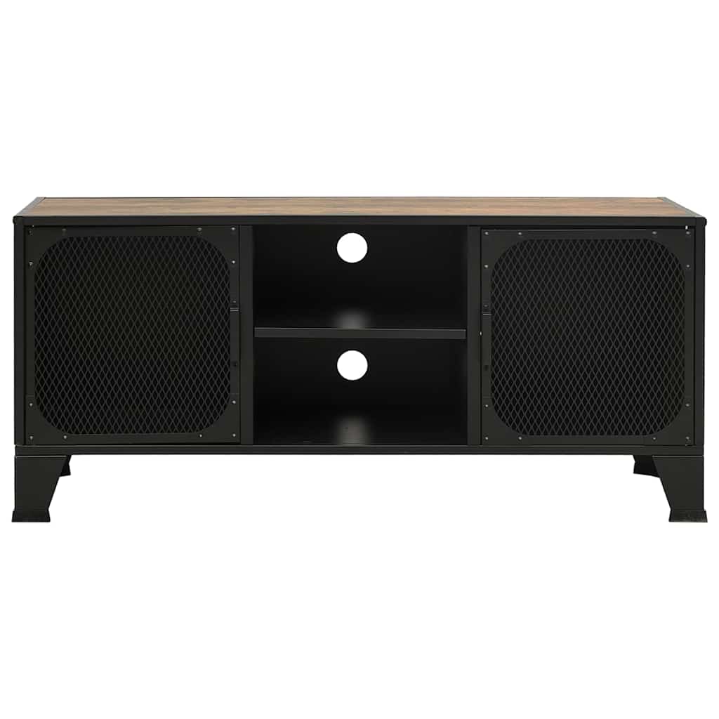 rusztikus barna fém és MDF TV-szekrény 105 x 36 x 47 cm