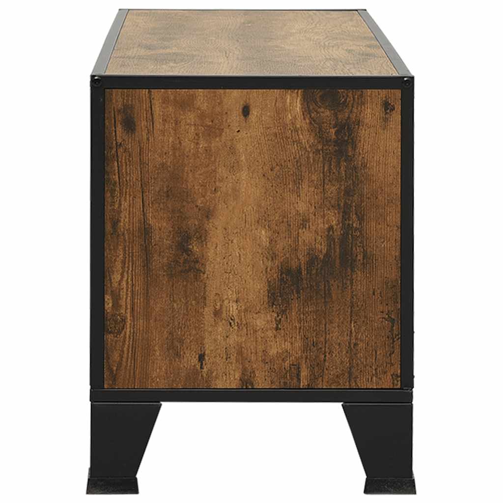 rusztikus barna fém és MDF TV-szekrény 105 x 36 x 47 cm