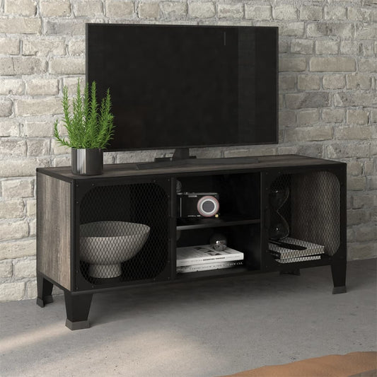 szürke fém és MDF TV-szekrény 105 x 36 x 47 cm