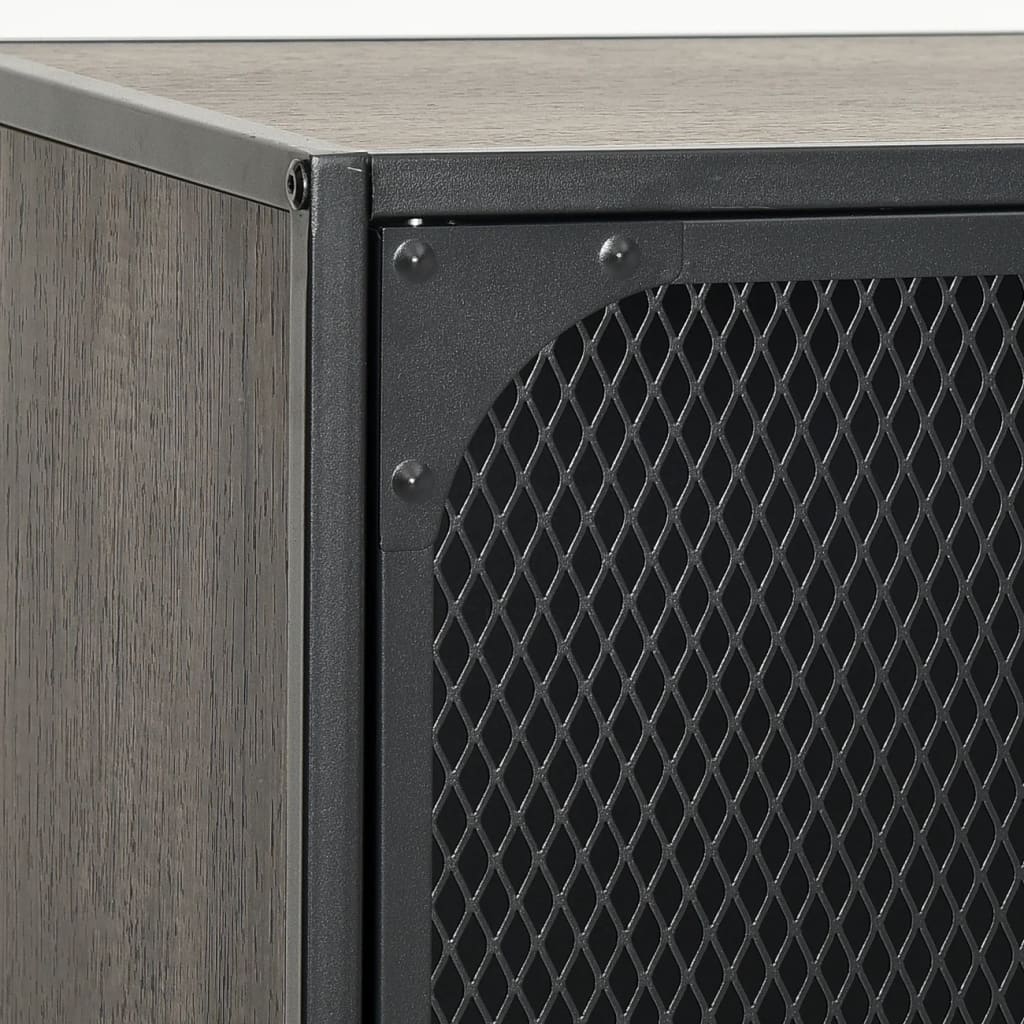 szürke fém és MDF tárolószekrény 72 x 36 x 82 cm
