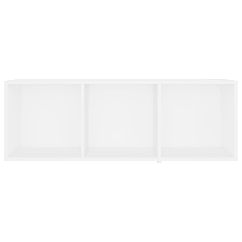 4 db fehér szerelt fa TV-szekrény 107 x 35 x 37 cm