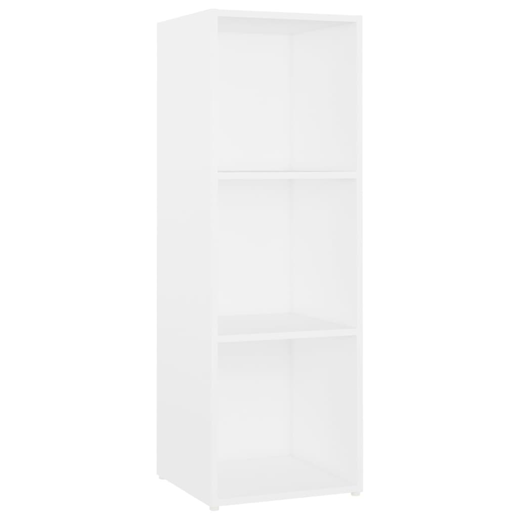 4 db fehér szerelt fa TV-szekrény 107 x 35 x 37 cm