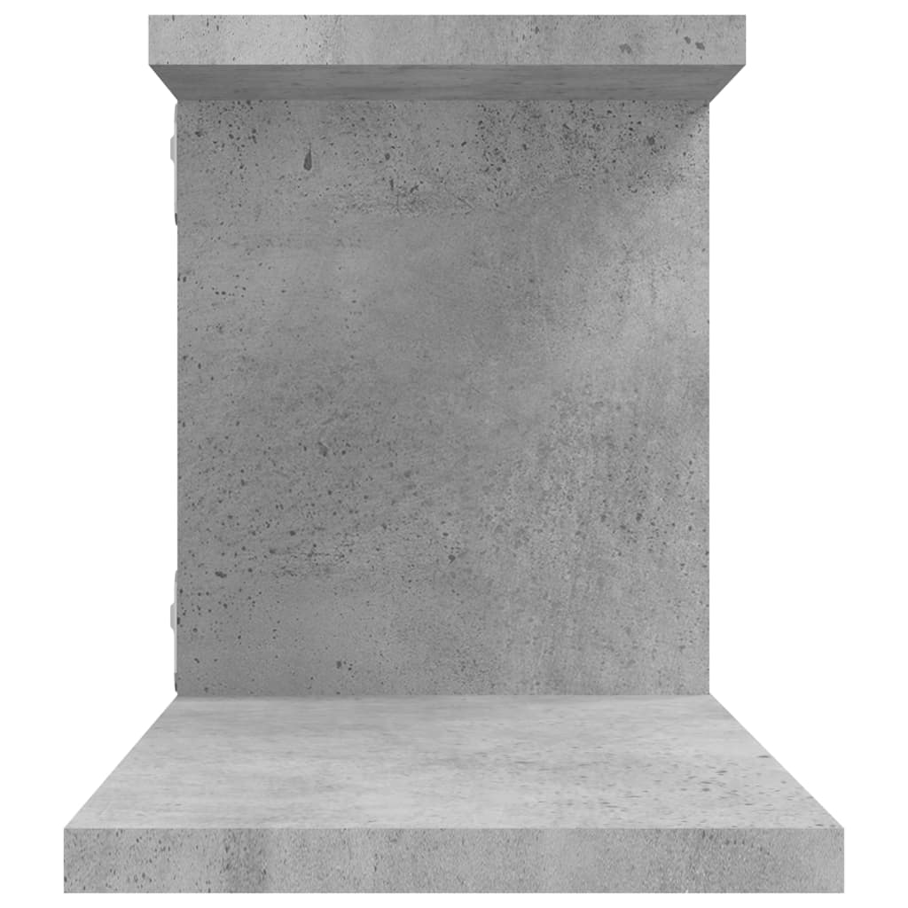 betonszürke szerelt fa falra szerelhető TV-polc 125x18x23 cm