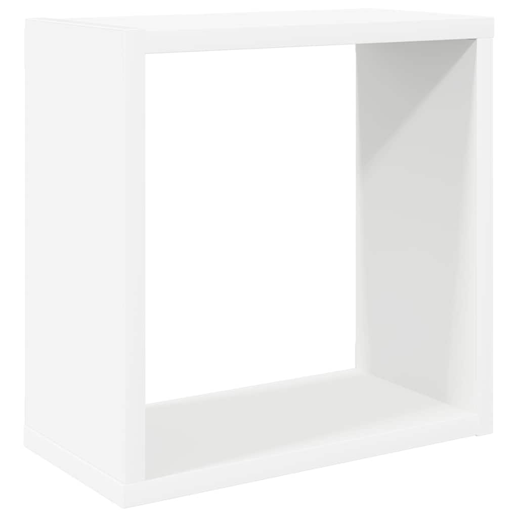 2 db fehér fali kockapolc 30 x 15 x 30 cm