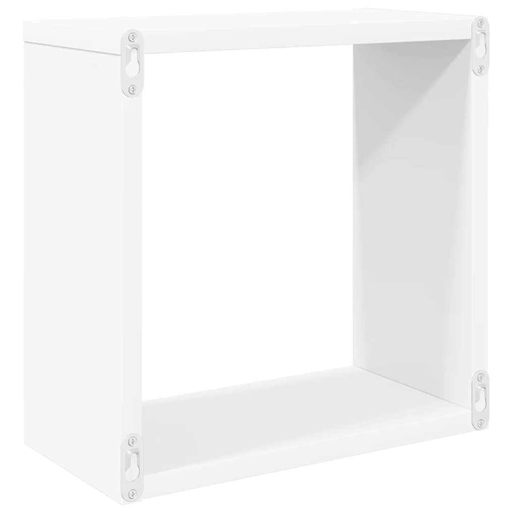 2 db fehér fali kockapolc 30 x 15 x 30 cm