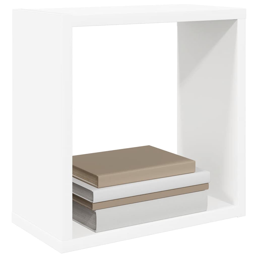 4 db fehér fali kockapolc 30 x 15 x 30 cm