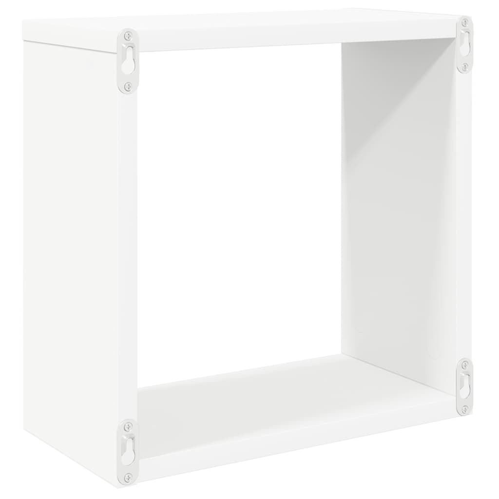 4 db fehér fali kockapolc 30 x 15 x 30 cm