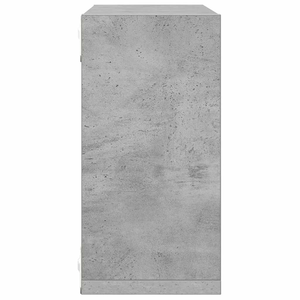 2 db betonszürke fali kockapolc 30 x 15 x 30 cm