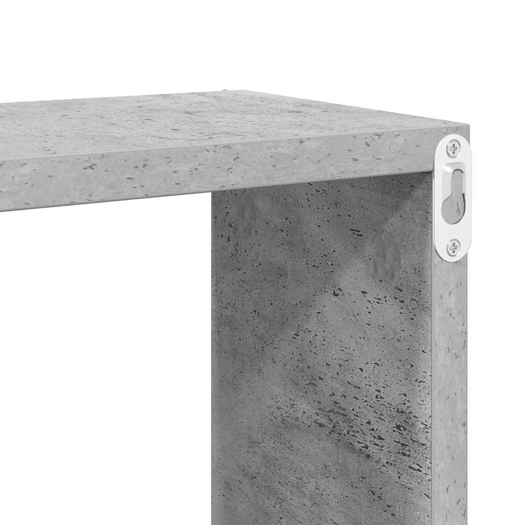 2 db betonszürke fali kockapolc 30 x 15 x 30 cm