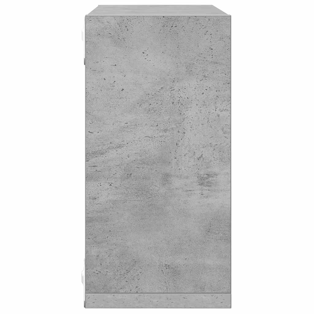 4 db betonszürke fali kockapolc 30 x 15 x 30 cm