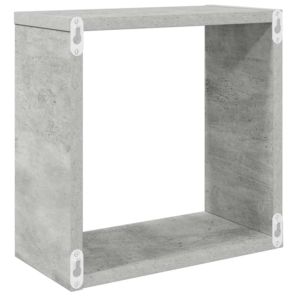 4 db betonszürke fali kockapolc 30 x 15 x 30 cm