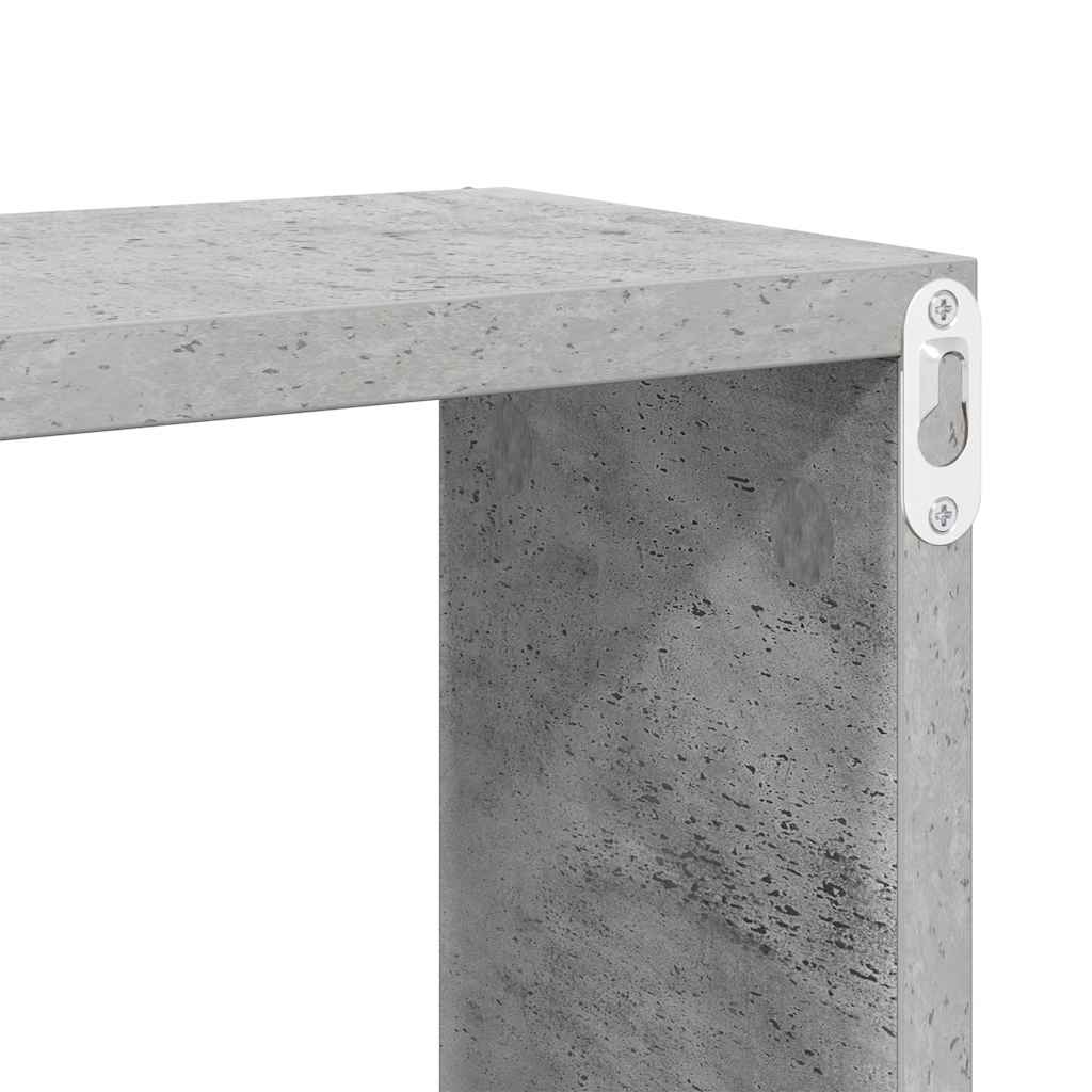 4 db betonszürke fali kockapolc 30 x 15 x 30 cm