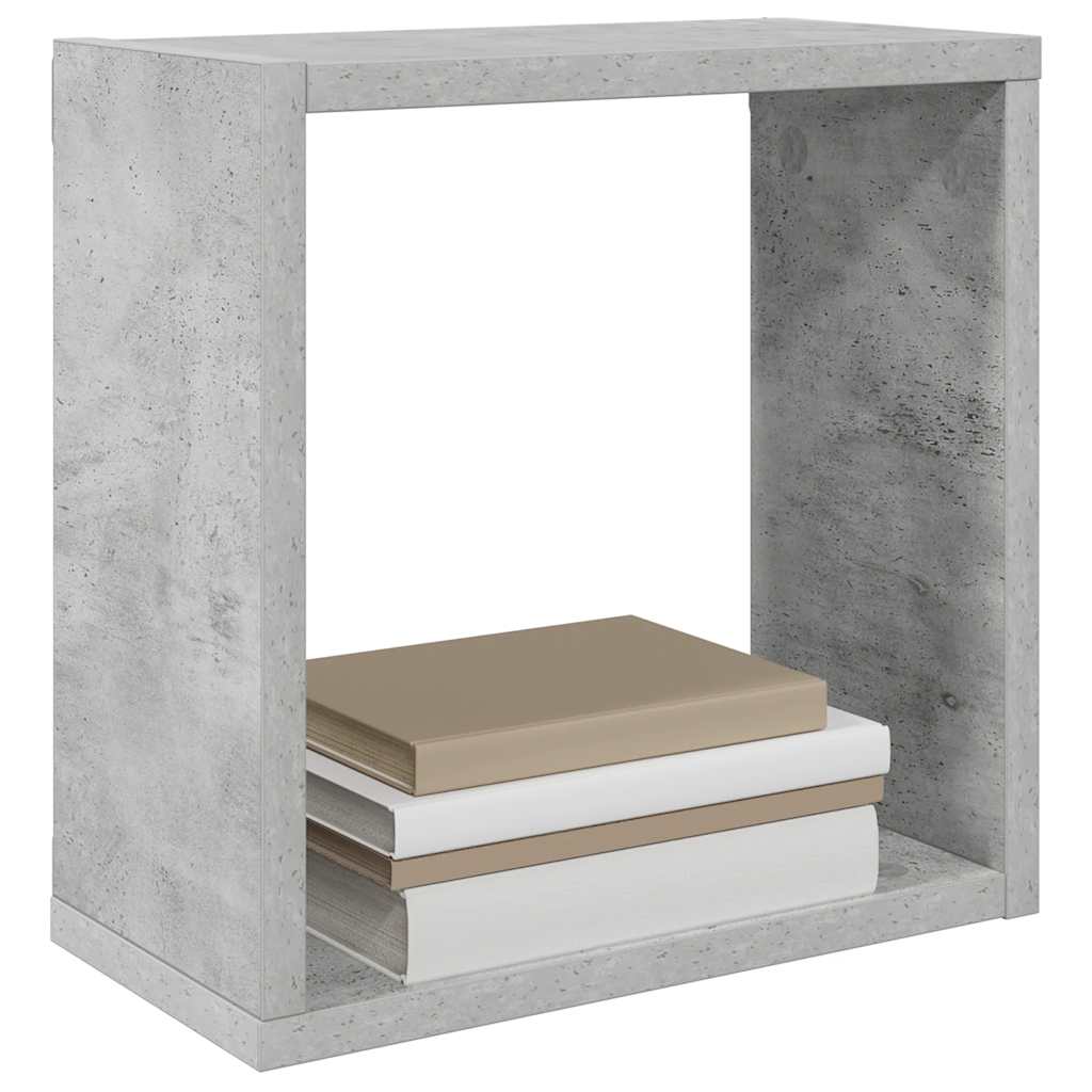 6 db betonszürke fali kockapolc 30 x 15 x 30 cm