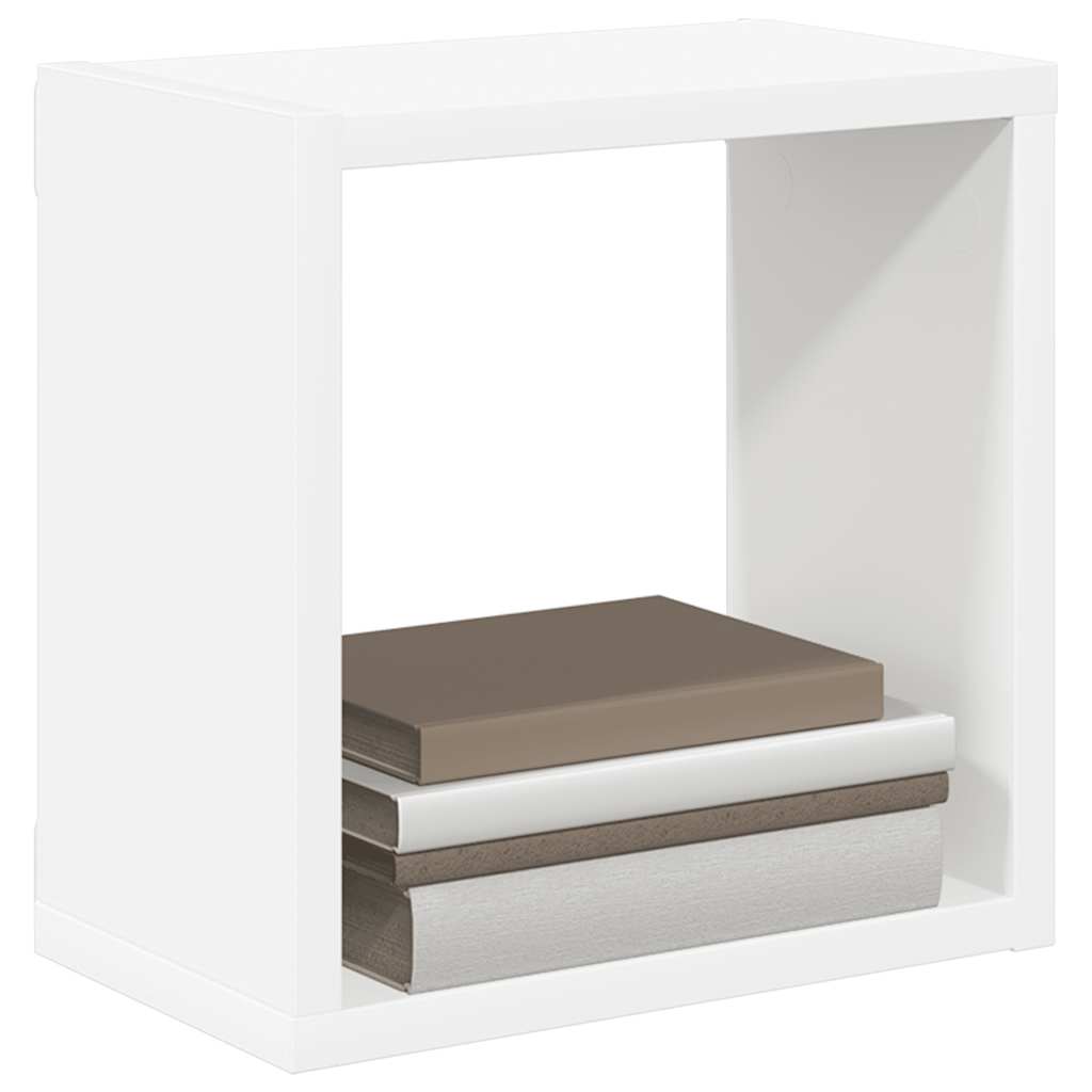 2 db fehér fali kockapolc 26 x 15 x 26 cm