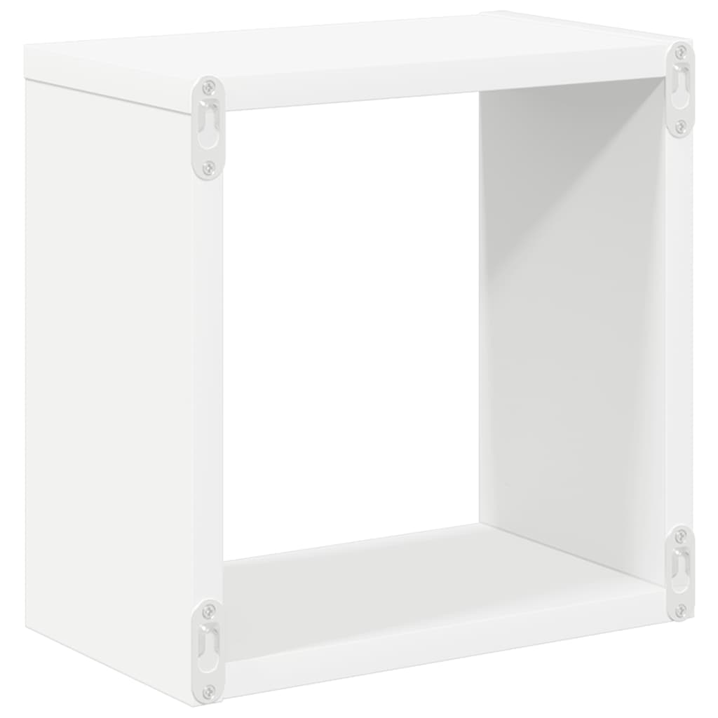 2 db fehér fali kockapolc 26 x 15 x 26 cm