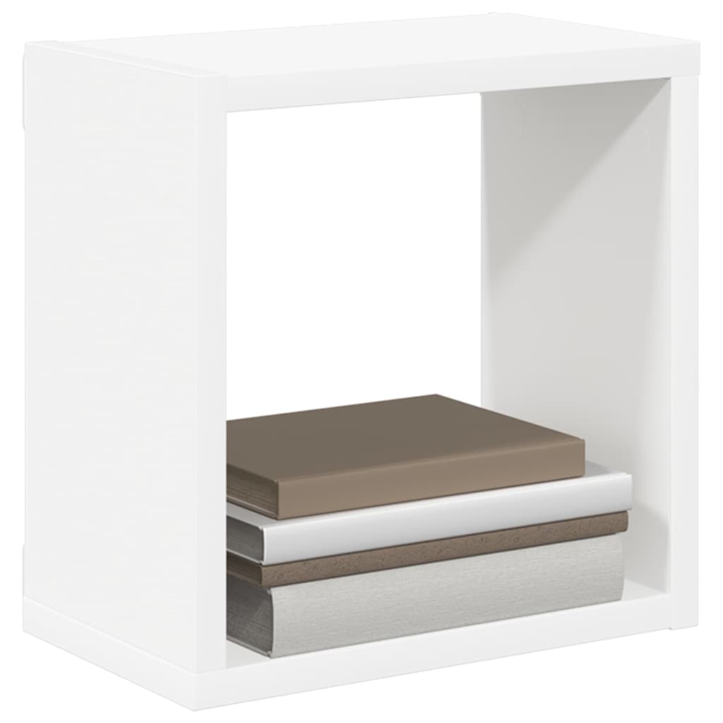 4 db fehér fali kockapolc 26 x 15 x 26 cm