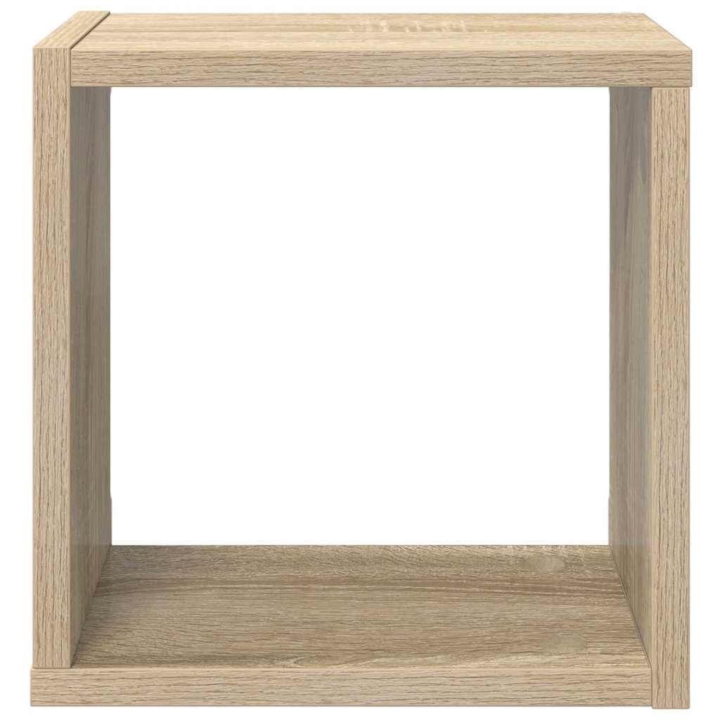 2 db sonoma-tölgyszínű forgácslap fali kockapolc 26x15x26 cm
